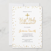Elegante Einladung zur Erste Heilige Kommune (Vorderseite)