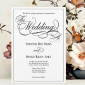 Elegante Einladung zur feierlichen Hochzeit