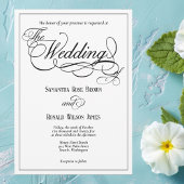 Elegante Einladung zur feierlichen Hochzeit