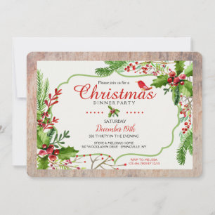 Elegante Einladung zur Feiertags-Dinnerparty