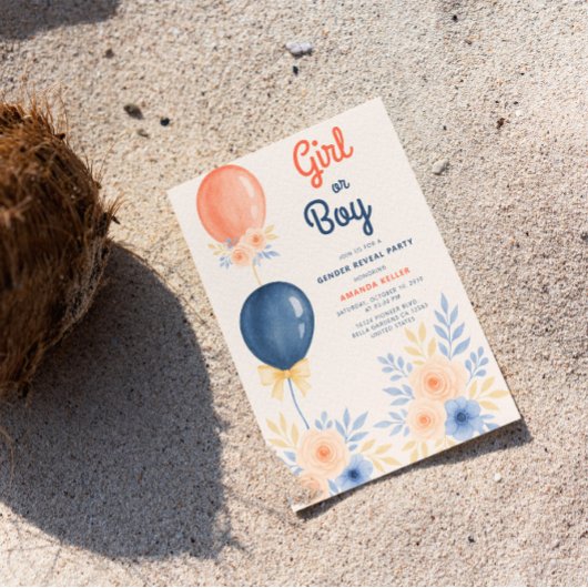 Elegante Einladung zur Geschlechteroffenbarung