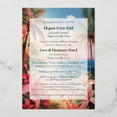 Elegante Einladung zur Goldfolie (Rückseite)