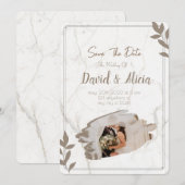 Elegante Einladung zur Hochzeit (Vorne/Hinten)