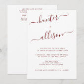 Elegante Einladung zur Hochzeit (Vorne/Hinten)