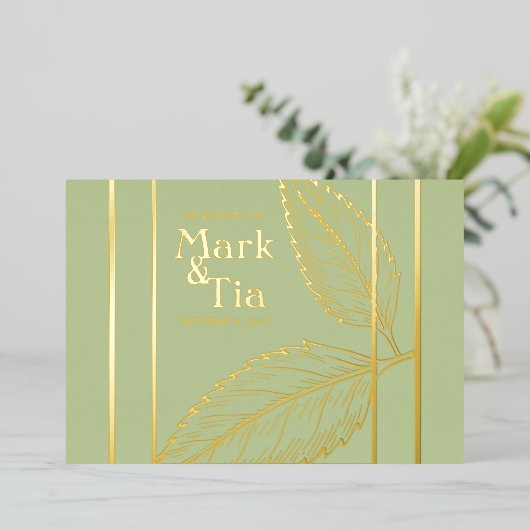 Elegante Einladung zur Hochzeit (Stehend vorne)