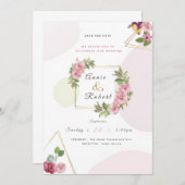 Elegante Einladung zur Hochzeit (Vorne/Hinten)