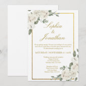 Elegante Einladung zur Hochzeit (Vorne/Hinten)