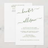 Elegante Einladung zur Hochzeit (Vorne/Hinten)