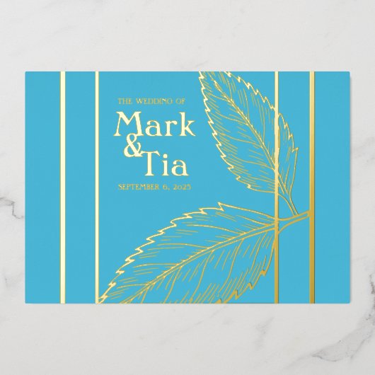 Elegante Einladung zur Hochzeit (Vorderseite)