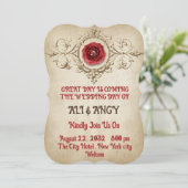 Elegante Einladung zur Hochzeit (Stehend Vorderseite)