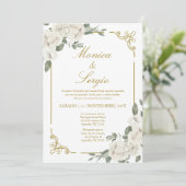 Elegante Einladung zur Hochzeit auf Spanisch (Stehend Vorderseite)