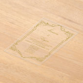 Elegante Einladung zur Hochzeit auf Spanisch (Ablage )