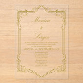 Elegante Einladung zur Hochzeit auf Spanisch (Vorderseite)