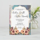 Elegante Einladung zur Hochzeit - bearbeitbare Vor (Stehend Vorderseite)