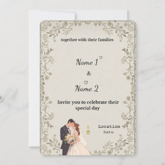 Elegante Einladung zur Hochzeit | Bearbeiten einer