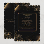 Elegante Einladung zur Hochzeit - Classic & Timele (Vorne/Hinten)