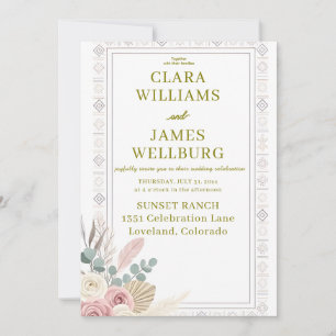 Elegante Einladung zur Hochzeit der Stammesflora