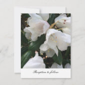 Elegante Einladung zur Hochzeit der Weißen Blume (Rückseite)