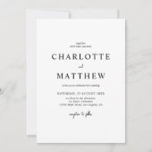 Elegante Einladung zur Hochzeit | Details zur Rück (Vorderseite)