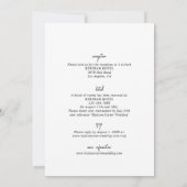 Elegante Einladung zur Hochzeit | Details zur Rück (Rückseite)