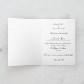 Elegante Einladung zur Hochzeit First Kiss (Innenseite)