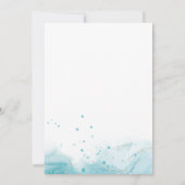 Elegante Einladung zur Hochzeit im blauen Ozean (Rückseite)