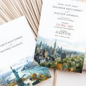 Elegante Einladung zur Hochzeit in New York City