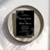 Elegante Einladung zur Hochzeit in Schwarz und Wei