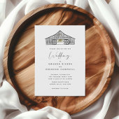 Elegante Einladung zur Hochzeit in Schwarz und Wei