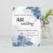 Elegante Einladung zur Hochzeit, Liebe und Toge fe (Stehend Vorderseite)