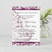 Elegante Einladung zur Hochzeit - Lila 12x18 (Stehend Vorderseite)