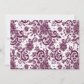 Elegante Einladung zur Hochzeit - Lila 12x18 (Rückseite)