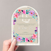 Elegante Einladung zur Hochzeit mit Flora - Lydia (Insitu (Handheld))