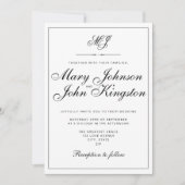 Elegante Einladung zur Hochzeit mit QR-Code (Vorderseite)