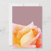 Elegante Einladung zur Hochzeit mit Rose (Rückseite)