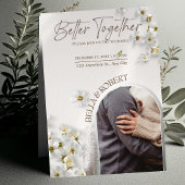 Elegante Einladung zur Hochzeit mit Silberner Glit