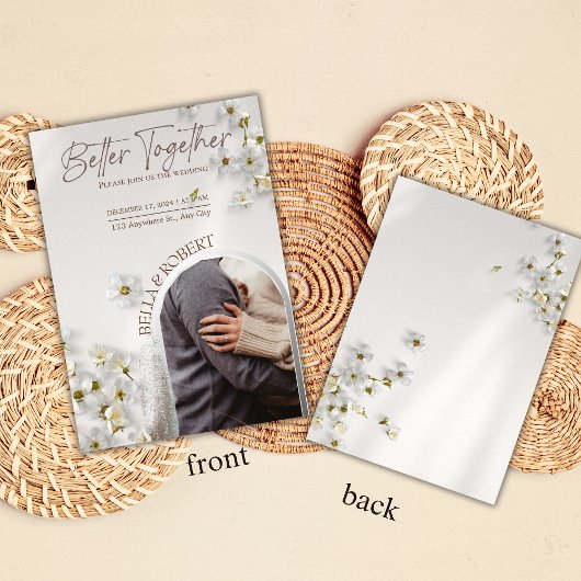 Elegante Einladung zur Hochzeit mit Silberner Glit