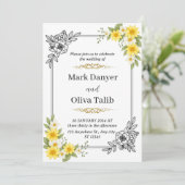 Elegante Einladung zur Hochzeit - modern und roman (Stehend Vorderseite)