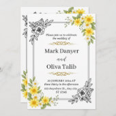 Elegante Einladung zur Hochzeit - modern und roman (Vorne/Hinten)