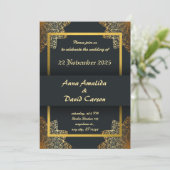 Elegante Einladung zur Hochzeit | Moderne Hochzeit (Stehend Vorderseite)