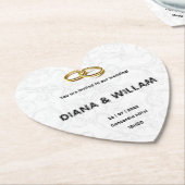 Elegante Einladung zur Hochzeit Untersetzer (angewinkelt)