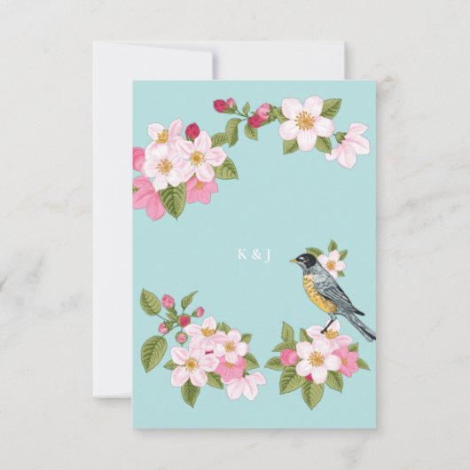 Elegante Einladung zur Hochzeit von japanischer Fl (Rückseite)