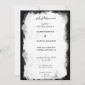 Elegante Einladung zur Hochzeit von Schwarz-Weiß-M (Vorderseite)