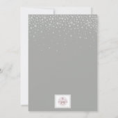 Elegante Einladung zur Hochzeit von Silver und Mau (Rückseite)