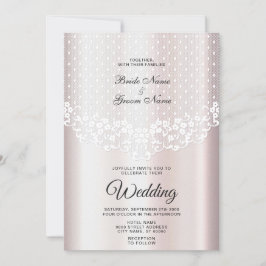 Elegante Einladung zur Hochzeit von White Lace Flo