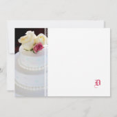 Elegante Einladung zur Hochzeitsfeier (Rückseite)