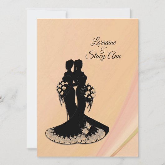 Elegante Einladung zur Hochzeitsfeier (Rückseite)