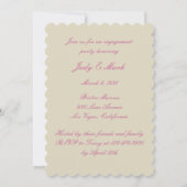 Elegante Einladung zur Hochzeitsfeier (Rückseite)