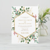 Elegante Einladung zur Weihnachtsfeier (Stehend Vorderseite)