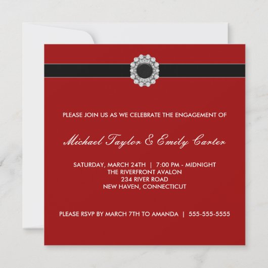 Elegante Einladungen (Rückseite)